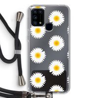 Margrietjes: Samsung Galaxy M31 Transparant Hoesje met koord