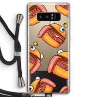 Hamburger: Samsung Galaxy Note 8 Transparant Hoesje met koord
