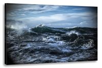 Karo-art Schilderij -Woeste Noordzee, 2 maten. premium print, wanddecoratie