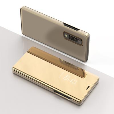 Voor Galaxy A90 5G galvaniseren spiegel horizontale Flip PU lederen draagtas met houder (goud)