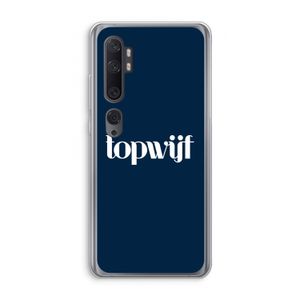 Topwijf Navy: Xiaomi Mi Note 10 Transparant Hoesje