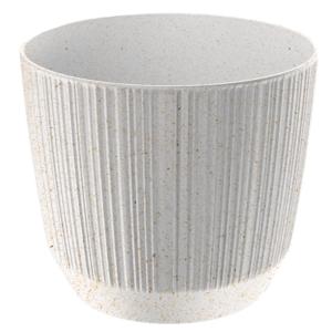 Prosperplast Plantenpot - stripe - wit - D13xH11 cm