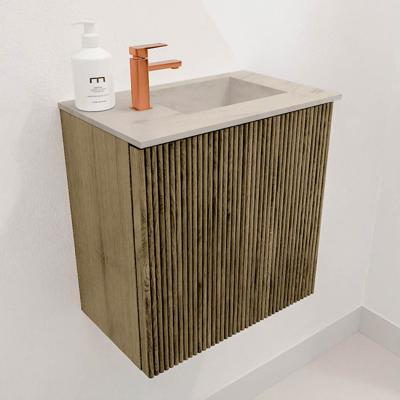 Toiletmeubel Mondiaz Joya Dlux | 40 cm | Meubelkleur Dusk | Faye wastafel Opalo Wasbak Rechts | 1 kraangat
