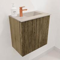 Toiletmeubel Mondiaz Joya Dlux | 40 cm | Meubelkleur Dusk | Faye wastafel Opalo Wasbak Rechts | 1 kraangat