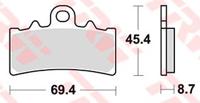 TRW Brake pad mcb 834 organic standard