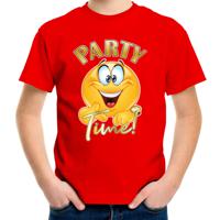 Verkleed T-shirt voor jongens - Party Time - rood - carnaval - feestkleding voor kinderen
