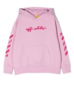 Off-White Kids hoodie à logo imprimé - Rose - thumbnail