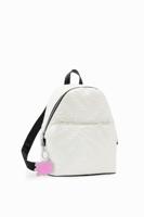 Kleine iriserende rugzak met logo's - BLACK - U