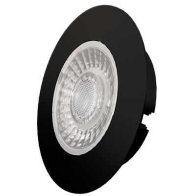 LED Cabiled Downlight dimbaar 4W 2700K zwart IP44 ex. driver