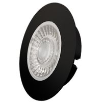 LED Cabiled Downlight dimbaar 4W 2700K zwart IP44 ex. driver
