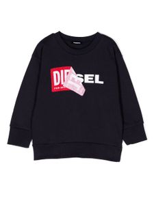 Diesel Kids sweat en coton à logo imprimé - Bleu