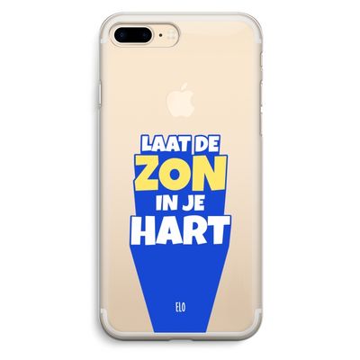 Laat de zon in je hart: iPhone 7 Plus Transparant Hoesje