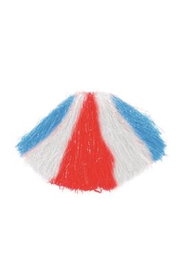 Pompom rood/wit/blauw