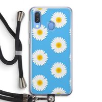 Margrietjes: Samsung Galaxy A40 Transparant Hoesje met koord Margrietjes: Samsung Galaxy A40 Transparant Hoesje met koord