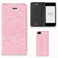 iPhone SE|5S|5 Smart Cover White Flowers - thumbnail