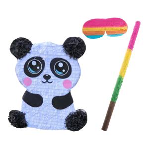 Verjaardag Pinata Panda beer - 48 x 38 cm - papier - set met stok en masker