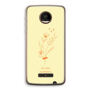 No rain no flowers: Motorola Moto Z Force Transparant Hoesje