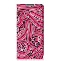 Samsung Galaxy A73 Bookcase Swirl Pink - thumbnail