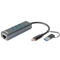 USB-HUB D-Link DUB-2332 Grijs
