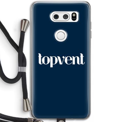 Topvent Navy: LG V30 Transparant Hoesje met koord