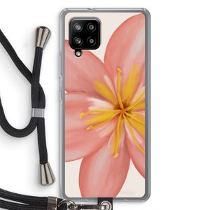 Pink Ellila Flower: Samsung Galaxy A42 5G Transparant Hoesje met koord