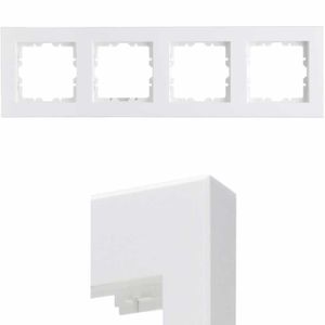 Kopp HK07 Pure - Afdekraam 4-voudig, verticaal of horizontaal glanzend wit RAL9010