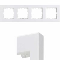 Kopp HK07 Pure - Afdekraam 4-voudig, verticaal of horizontaal glanzend wit RAL9010