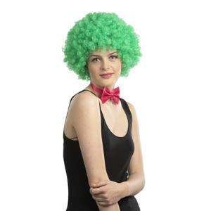 Carnaval verkleed Clownspruik met krulletjes - groen - volwassenen