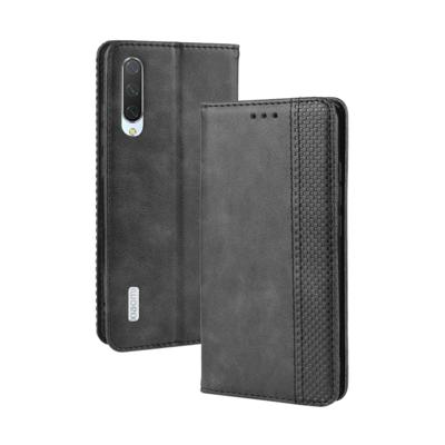 Magnetische Buckle retro Crazy Horse textuur horizontale Flip lederen case voor Xiaomi CC9e/a3 met houder & kaartsleuven & fotolijstjes (zwart)