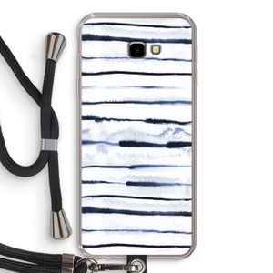 Ink Stripes: Samsung Galaxy J4 Plus Transparant Hoesje met koord