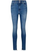 BOSS jean skinny en coton mélangé à patch logo - Bleu