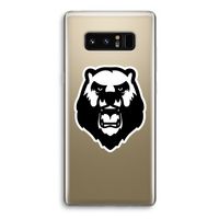 Angry Bear (white): Samsung Galaxy Note 8 Transparant Hoesje