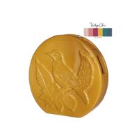 Ideas 4 Seasons Vaas bird mosterd ø6x20x20cm