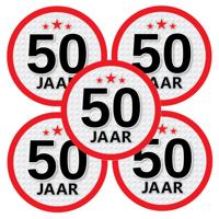 50 jaar leeftijd sticker - 8x - rond - Dia 15 cm - 50 jaar verjaardag - jubileum - leeftijd versieri