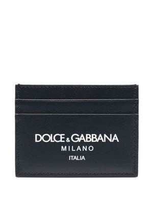 Dolce & Gabbana porte-cartes à logo imprimé - Bleu