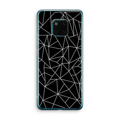 Geometrische lijnen wit: Huawei Mate 20 Pro Transparant Hoesje
