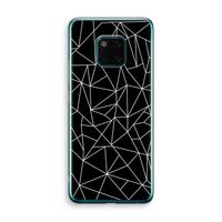Geometrische lijnen wit: Huawei Mate 20 Pro Transparant Hoesje