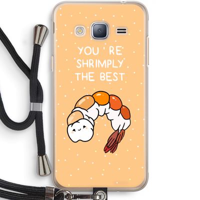 You're Shrimply The Best: Samsung Galaxy J3 (2016) Transparant Hoesje met koord
