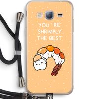 You're Shrimply The Best: Samsung Galaxy J3 (2016) Transparant Hoesje met koord