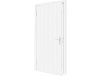 Trendhout Plaatdeur enkel linksdraaiend - 93x211,5 cm + kozijn 106,4x218,9 cm - wit (incl. hang en sluitwerk)- - Hout- Trendhout Trendhout Plaatdeur enkel linksdraaiend - 93x211,5 cm + kozijn 106,4x218,9 cm - wit (incl. hang en sluitwerk)- - Hout- Trendhout