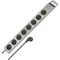 Brennenstuhl 1153340218 Stekkerdoos 8-voudig Zwart, Zilver Randaarde stekker 1 stuk(s)