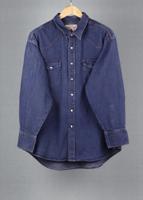 Wrangler Denim Blue vintage denim shirt in size XXL for Unisex