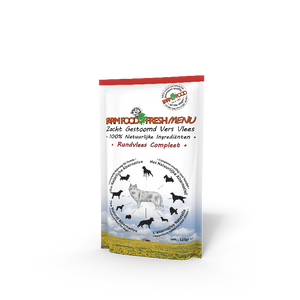 Farm Food Fresh Menu honden natvoer Rundvlees 125gr