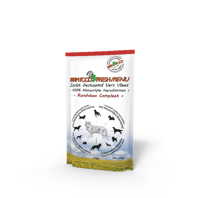 Farm Food Fresh Menu honden natvoer Rundvlees 125gr