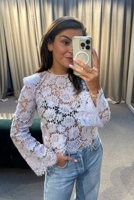 Self Portrait top SS25-049TA-L lilac