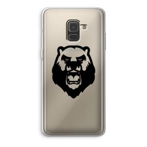 Angry Bear (black): Samsung Galaxy A8 (2018) Transparant Hoesje