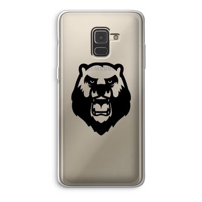 Angry Bear (black): Samsung Galaxy A8 (2018) Transparant Hoesje