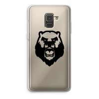 Angry Bear (black): Samsung Galaxy A8 (2018) Transparant Hoesje Angry Bear (black): Samsung Galaxy A8 (2018) Transparant Hoesje