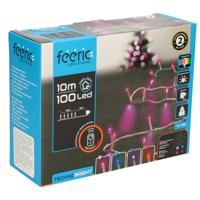 Kerstverlichting - roze, blauw, rood, paars - 100 leds - 10 m - transparant snoer - thumbnail