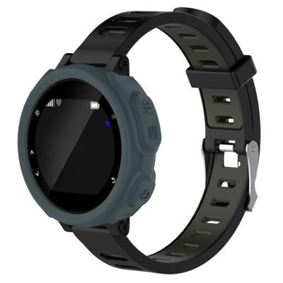 Effen kleur siliconen horloge beschermhoes voor de Garmin F235 / F750(Navy Blue)